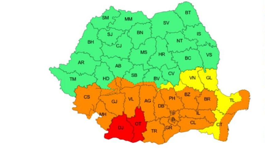 Cod portocaliu de ploi, Argeș