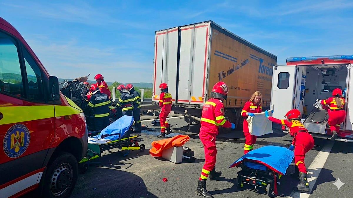 Carambol pe autostrada a1! Trafic blocat și victime după un accident în lanț accident a1