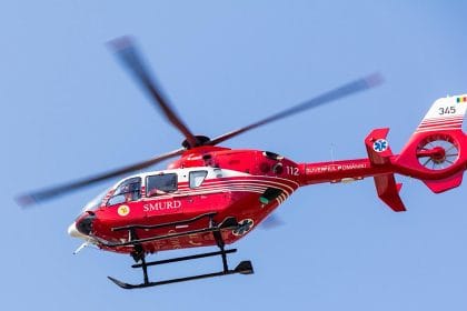 Accident grav în această dimineață: tânăr de 23 de ani preluat de elicopterul smurd elicopter smurd